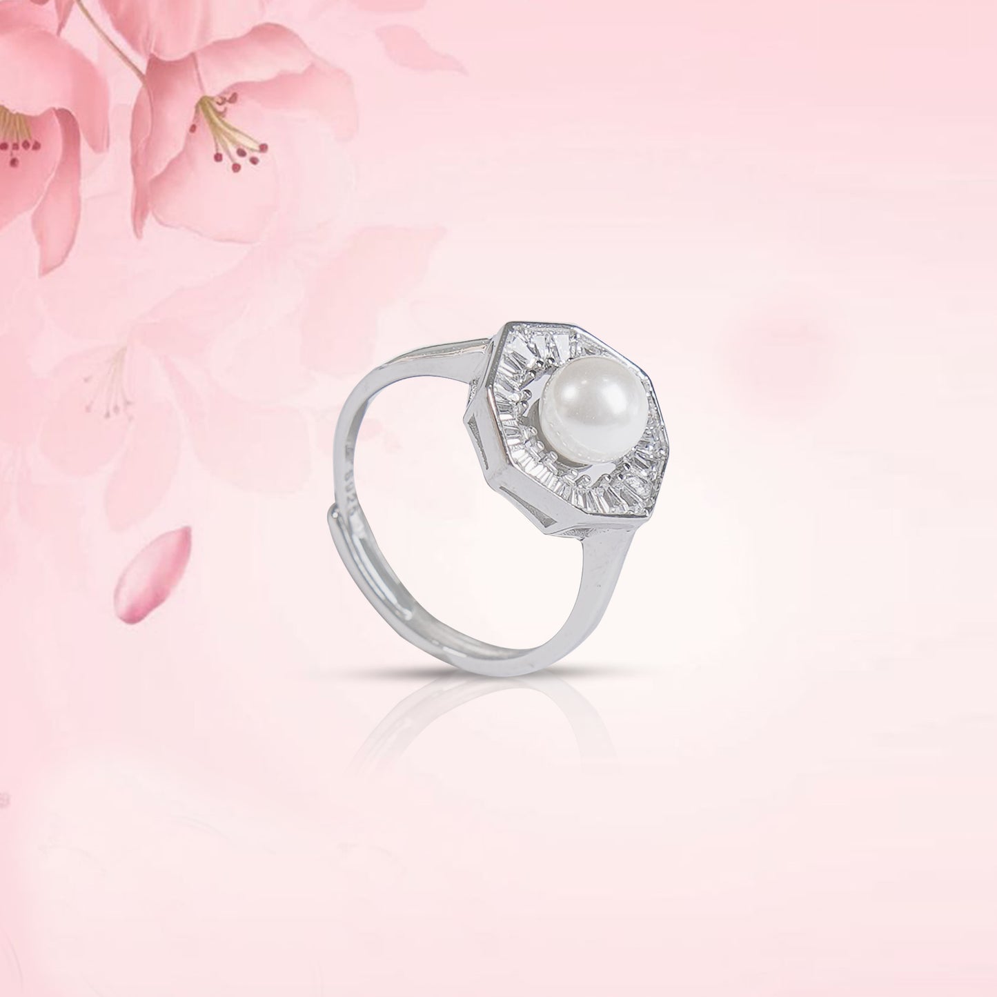 Celestial Pearl Silver Ring