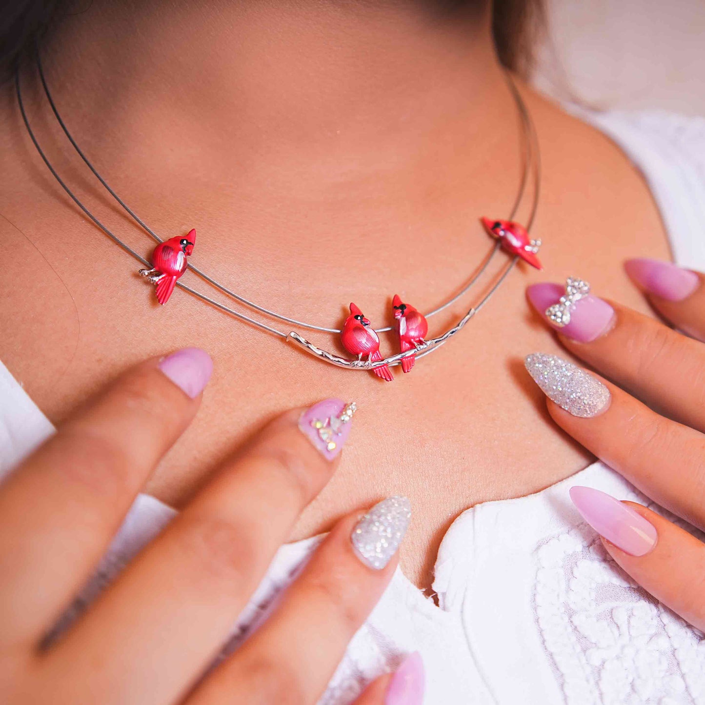 The Lovebirds Silver Set