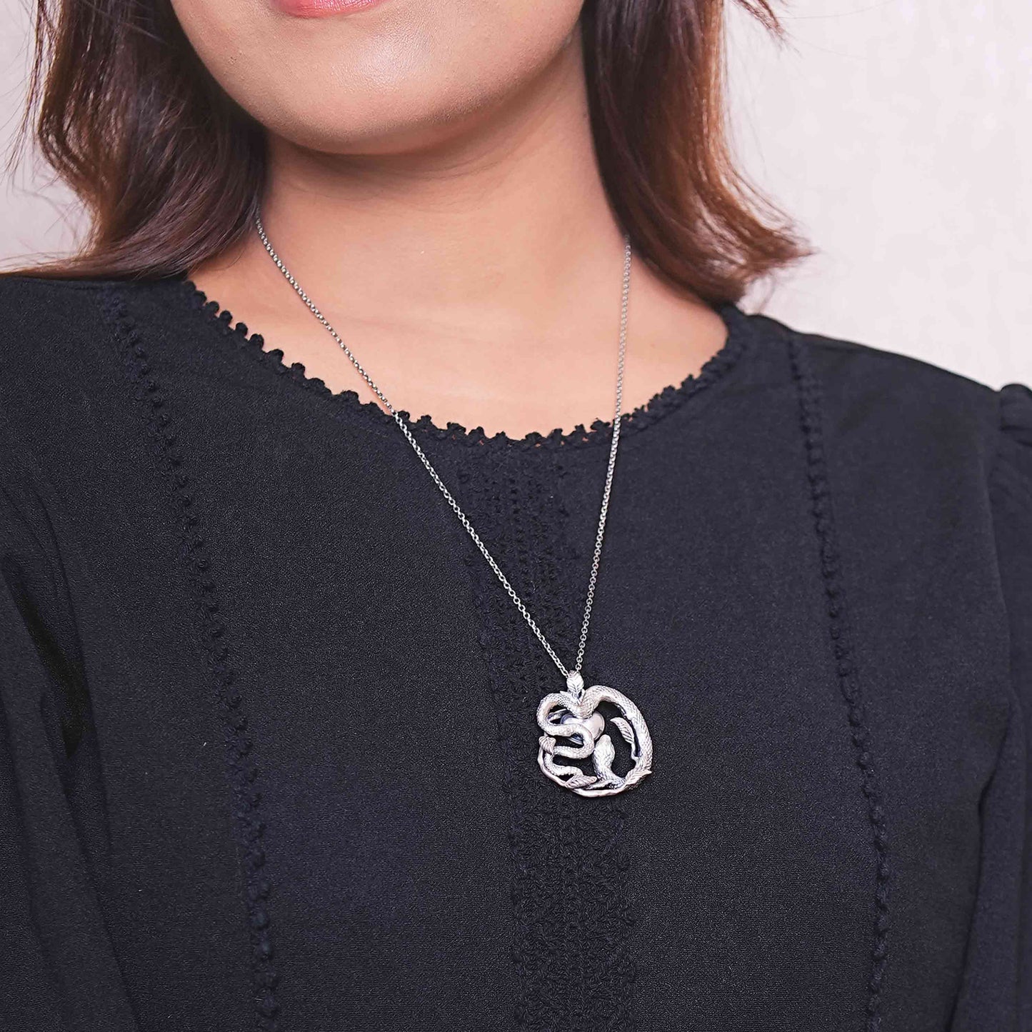 Fluttering Grace Butterfly Silver Chain Pendant
