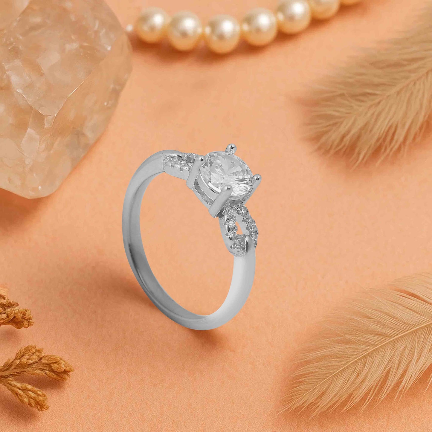 Aryna Radiant Ribbon Silver Ring