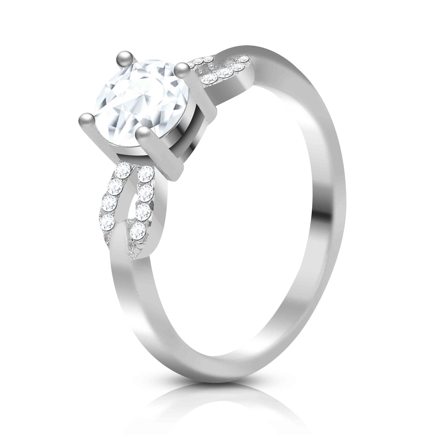Aryna Radiant Ribbon Silver Ring