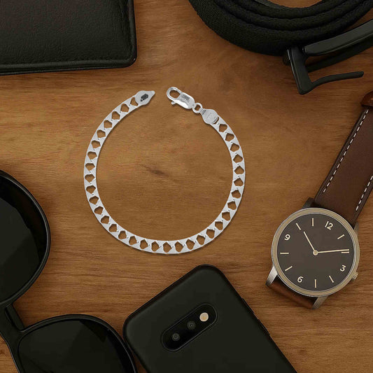 Aryna Flat Mariner Men's Silver Bracelet