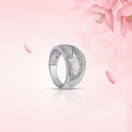 Mosaic Glamour Silver Ring