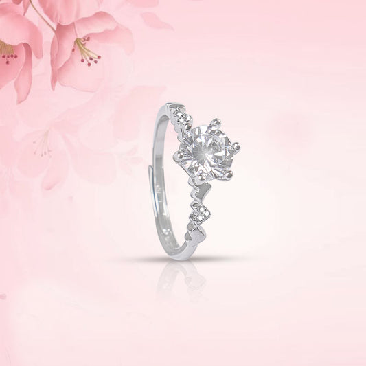 Twinkle Band Silver Ring