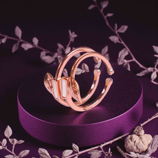 Elegant Vine Rose Gold Toe Rings