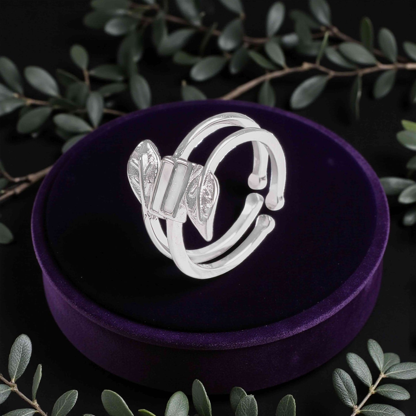 Elegant Vine Rose Gold Toe Rings
