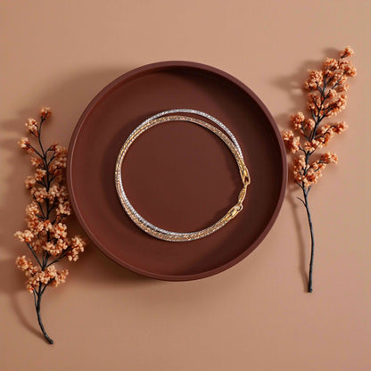 The Golden Braid Silver Payal