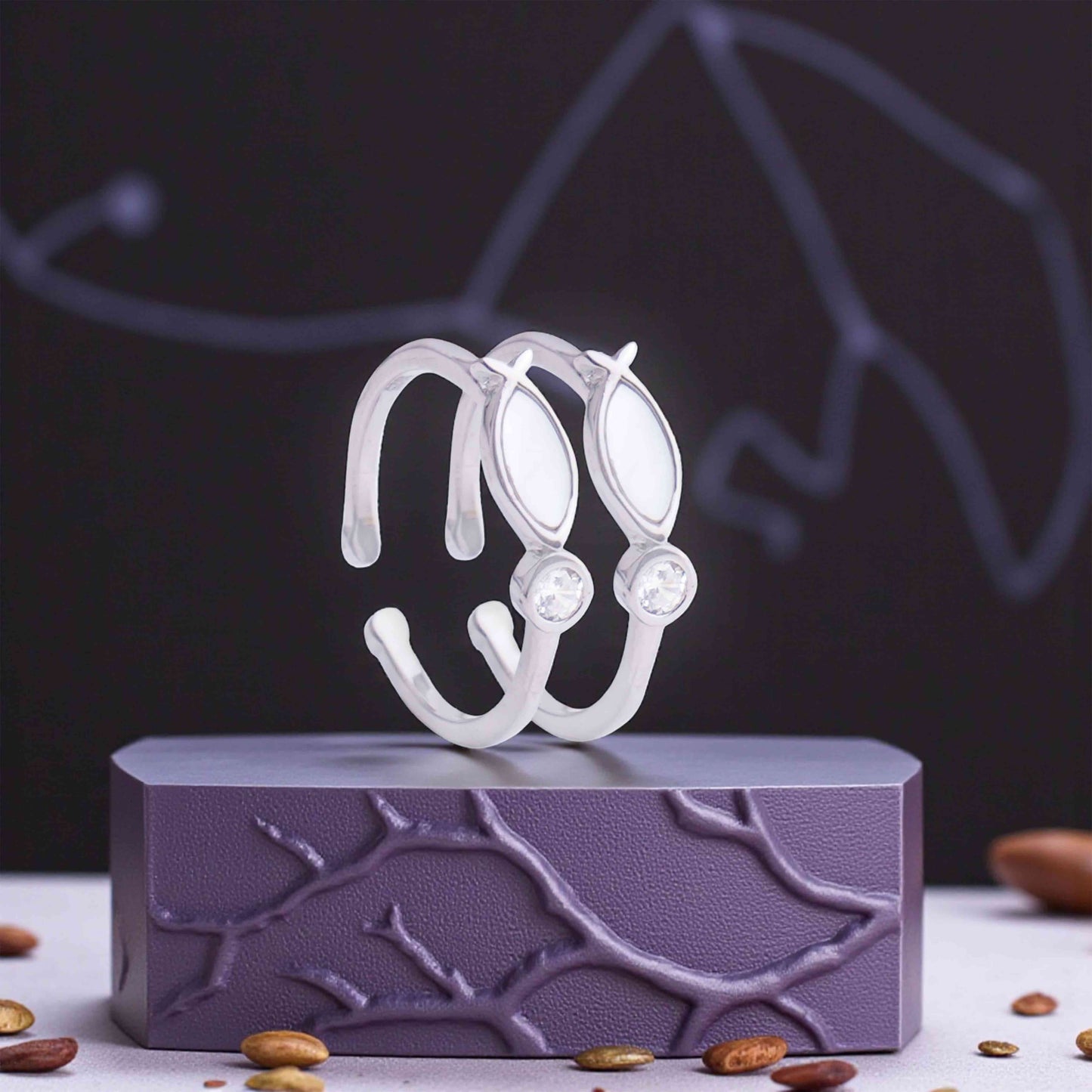 Graceful Petal Sterling Silver Toe Rings