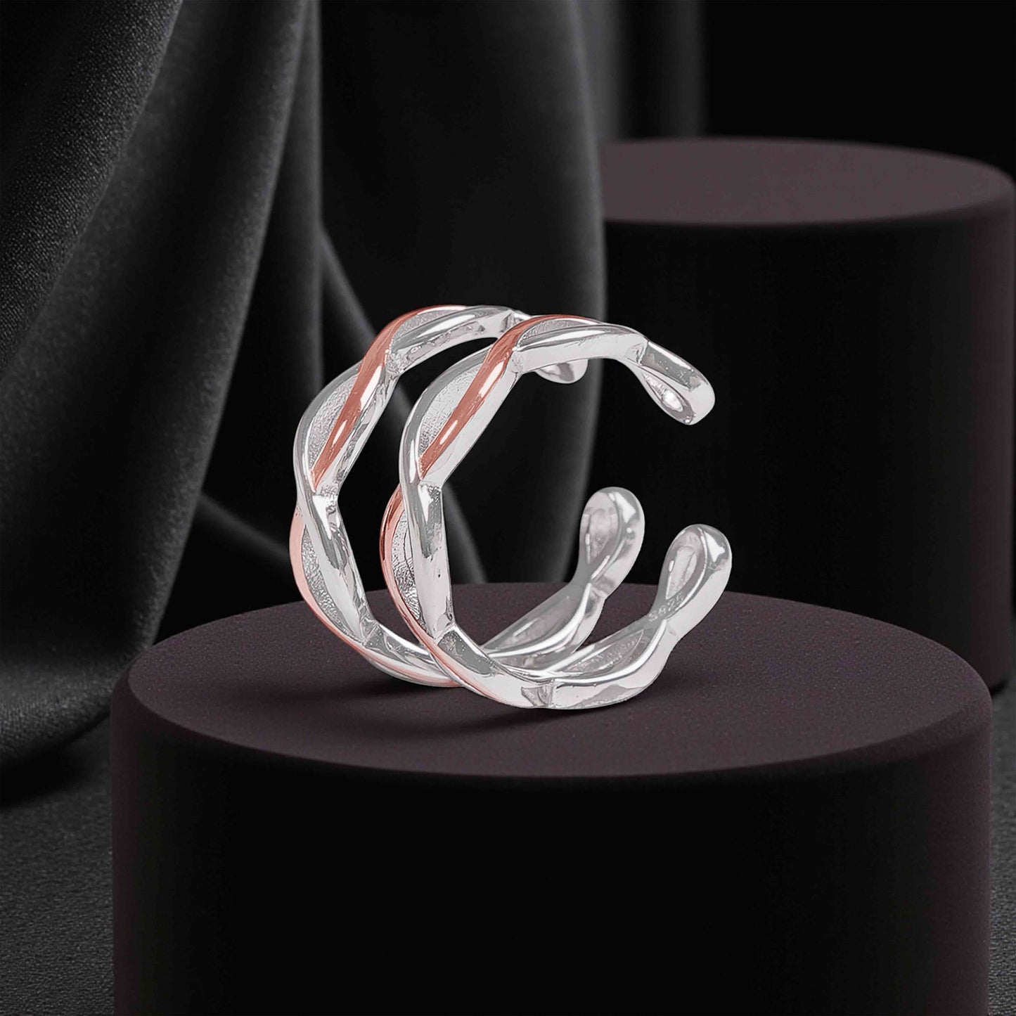 Infinity Weave Sterling Silver Toe Rings