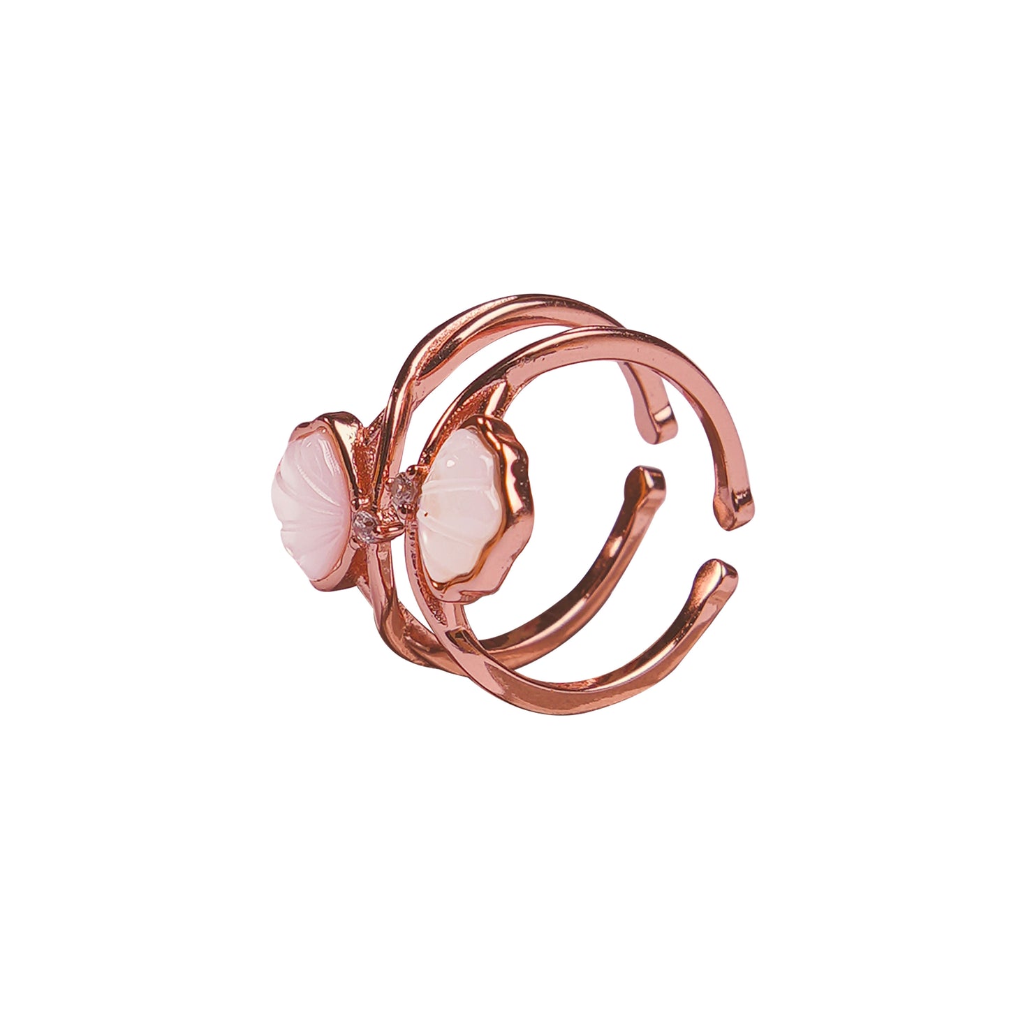 Rose Sterling Silver Toe Rings