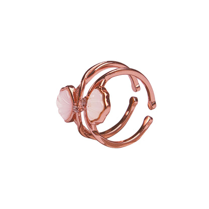 Rose Sterling Silver Toe Rings