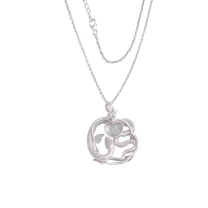 Fluttering Grace Butterfly Silver Chain Pendant