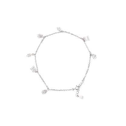 Dangling Dazzle Silver Payal