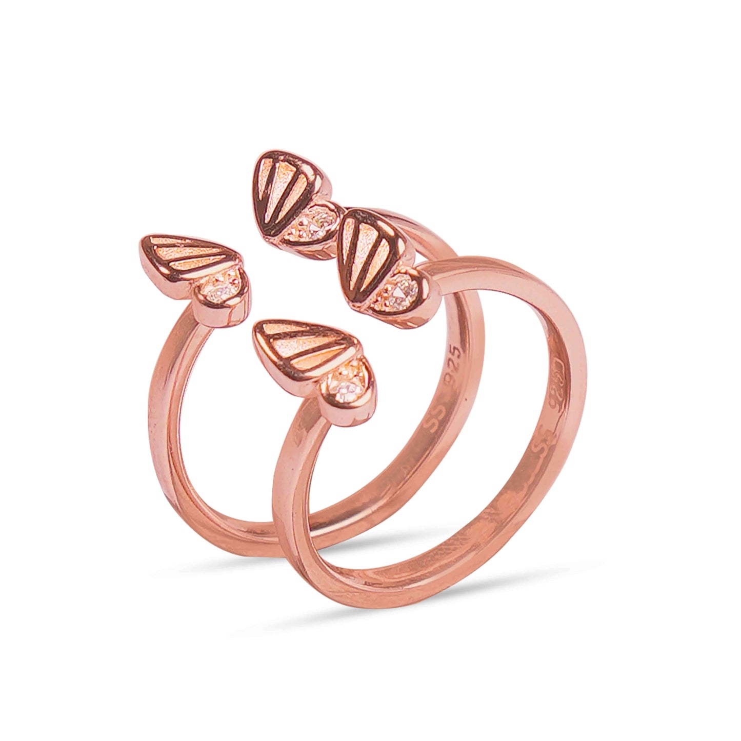 Eternal Leaf Rose Gold Toe Rings