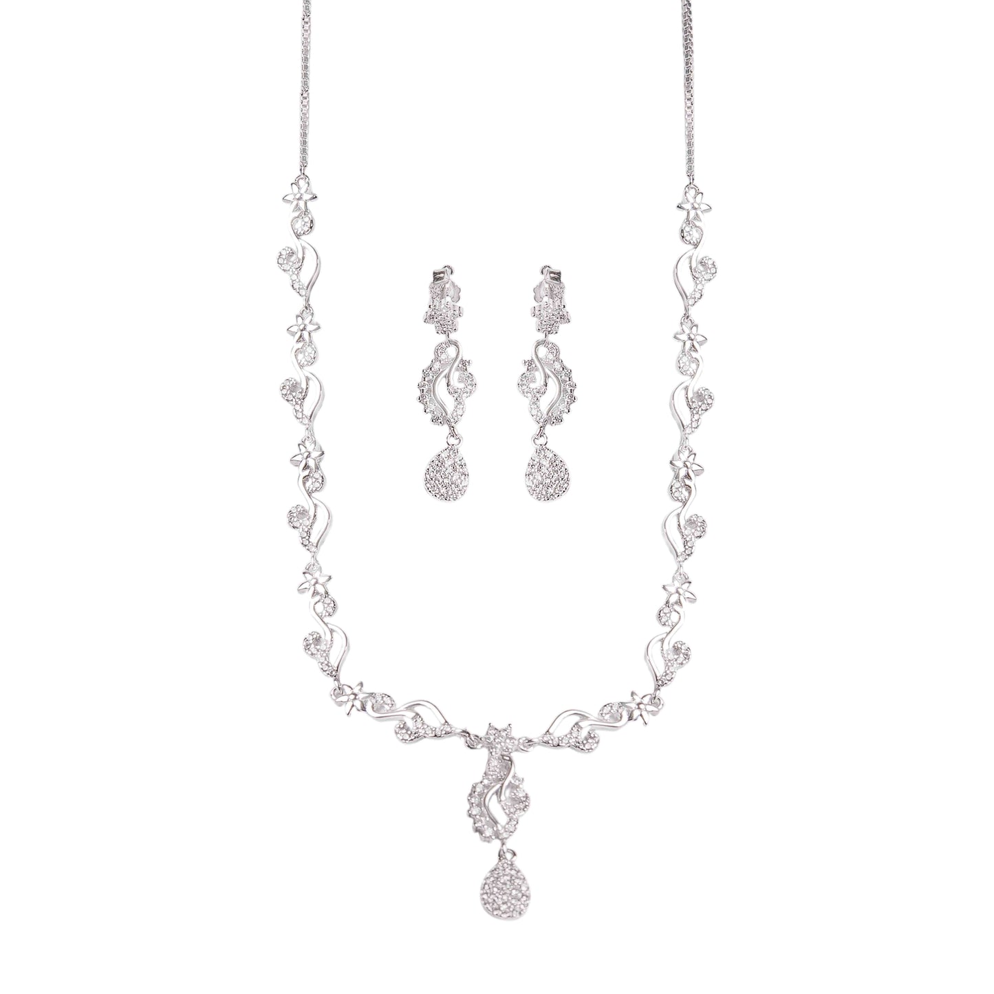 The Peacock Plume Silver Set