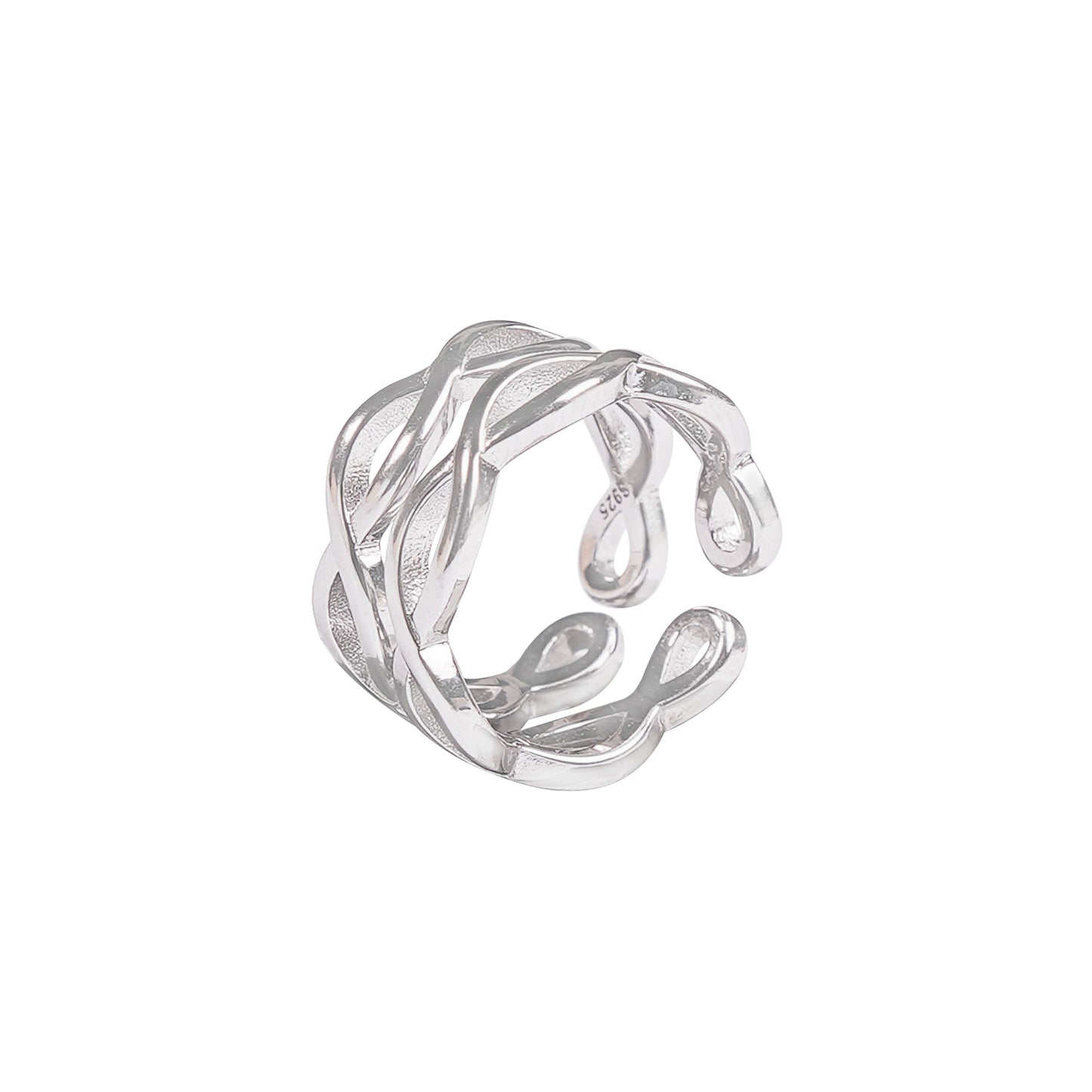 Infinity Weave Sterling Silver Toe Rings