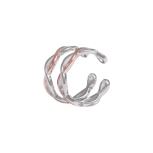 Infinity Weave Sterling Silver Toe Rings