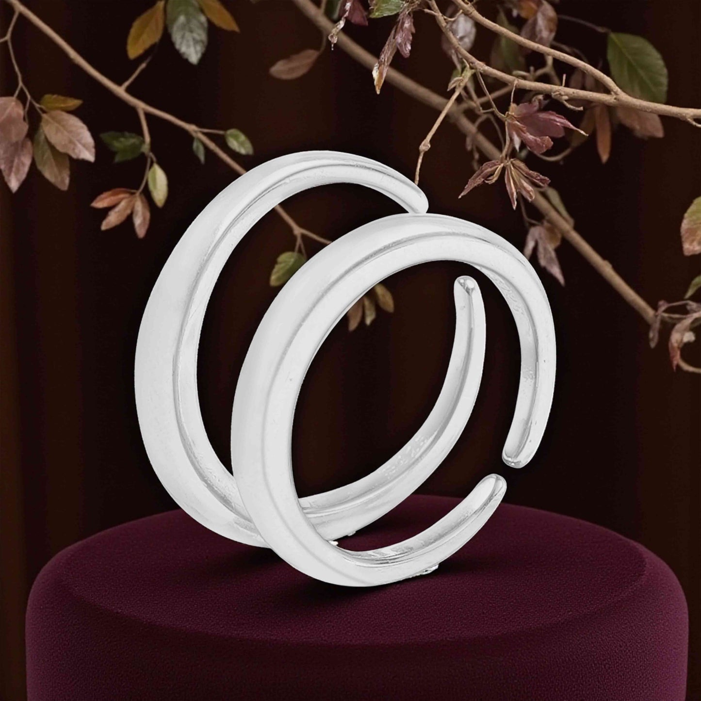 Elegant Band Sterling Silver Toe Rings