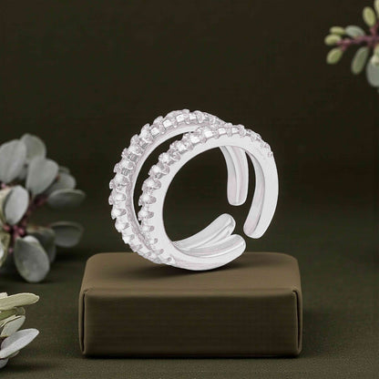 Elegant Diamond Band Toe Rings