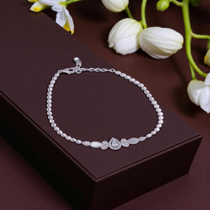 Teardrop Garden Silver Bracelet