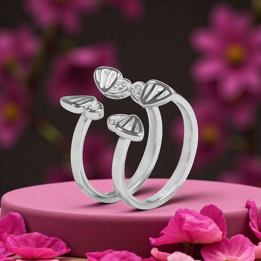 Eternal Leaf Rose Gold Toe Rings