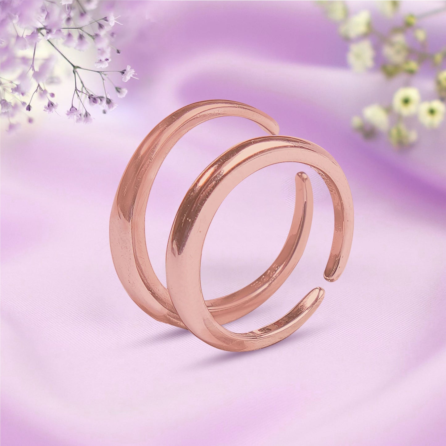 Elegant Band Sterling Silver Toe Rings
