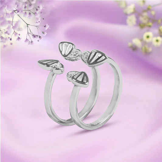 Eternal Leaf Rose Gold Toe Rings
