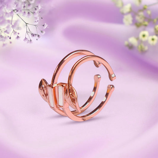 Elegant Vine Rose Gold Toe Rings