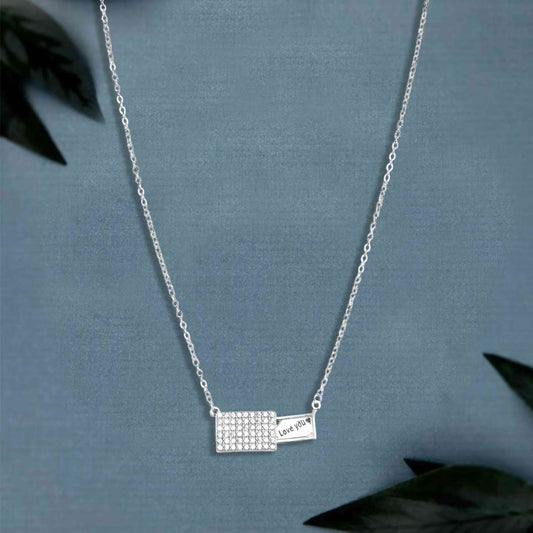 Secret Message Silver Chain Pendant