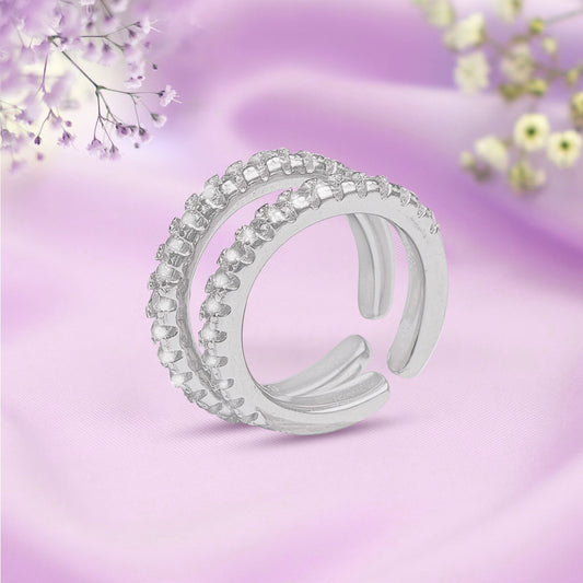 Elegant Diamond Band Toe Rings