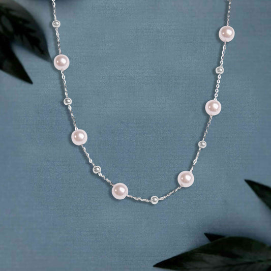 The "Blush Pearl" Sterling Silver Chain