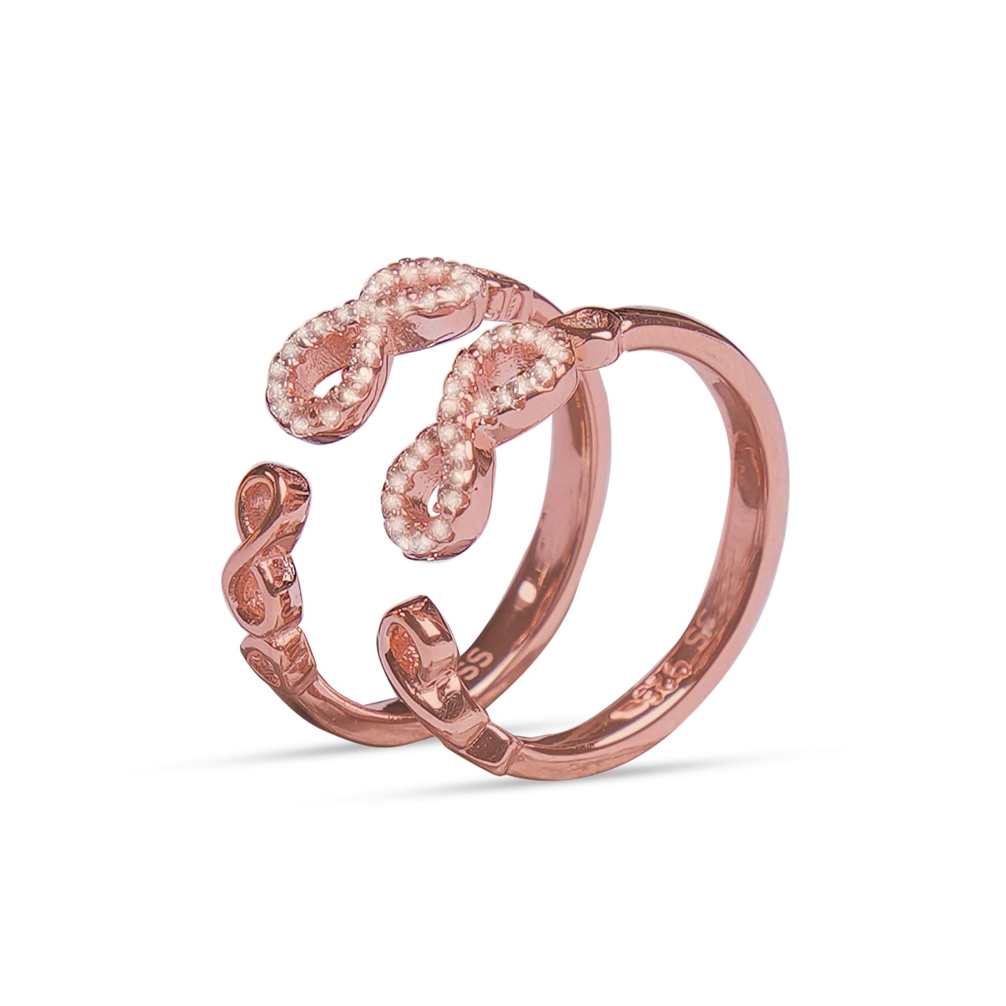 Elegant Leaf Rose Gold Toe Rings