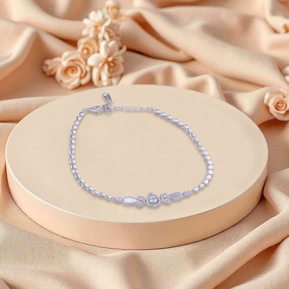 Teardrop Garden Silver Bracelet