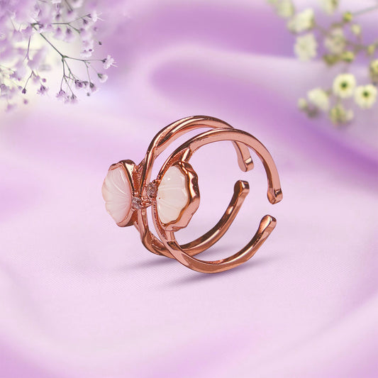 Rose Sterling Silver Toe Rings