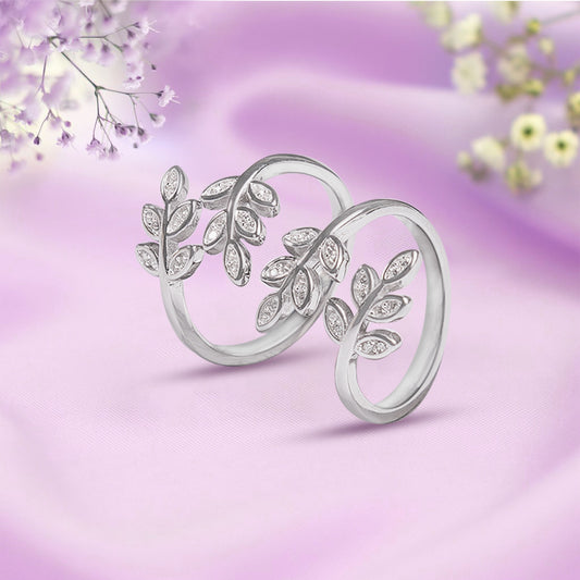 Unique Floral Sterling Silver Toe Rings