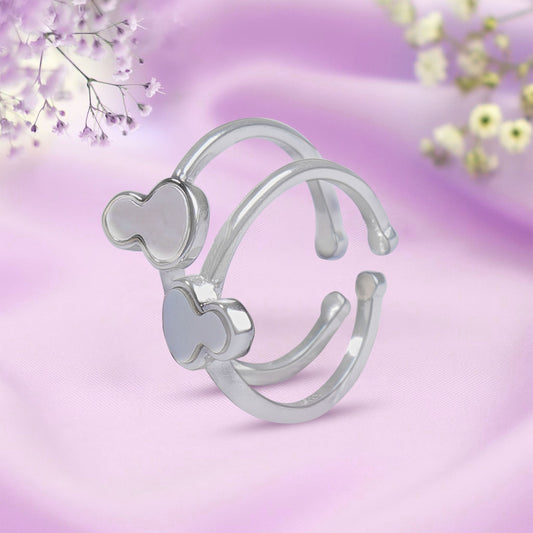 Mother of Pearl  Sterling Silver Toe Rings