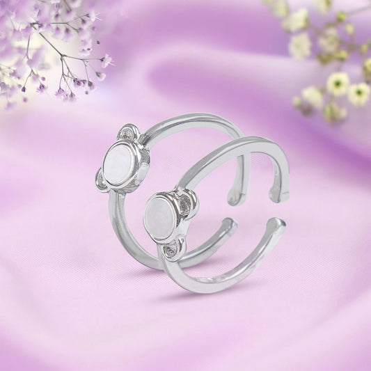 Whimsical Teddy Bear Sterling Silver Toe Rings