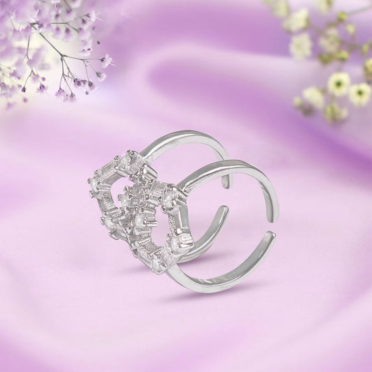 Hearts Sterling Silver Toe Rings