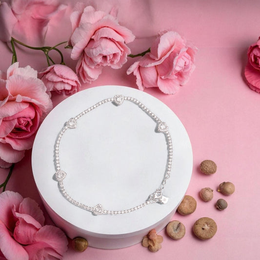 Eternal Hearts Silver Payal
