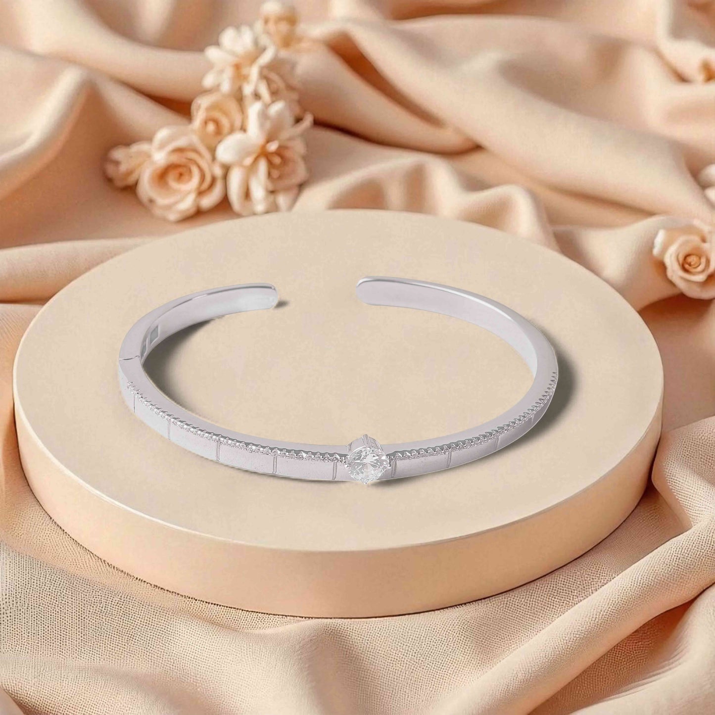 Cosmic Solitaire Silver Bracelet