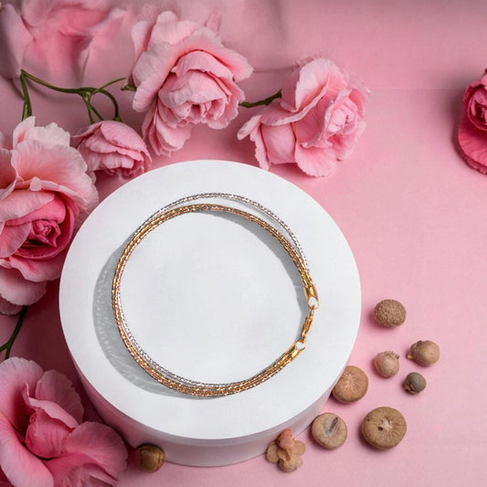 The Golden Braid Silver Payal