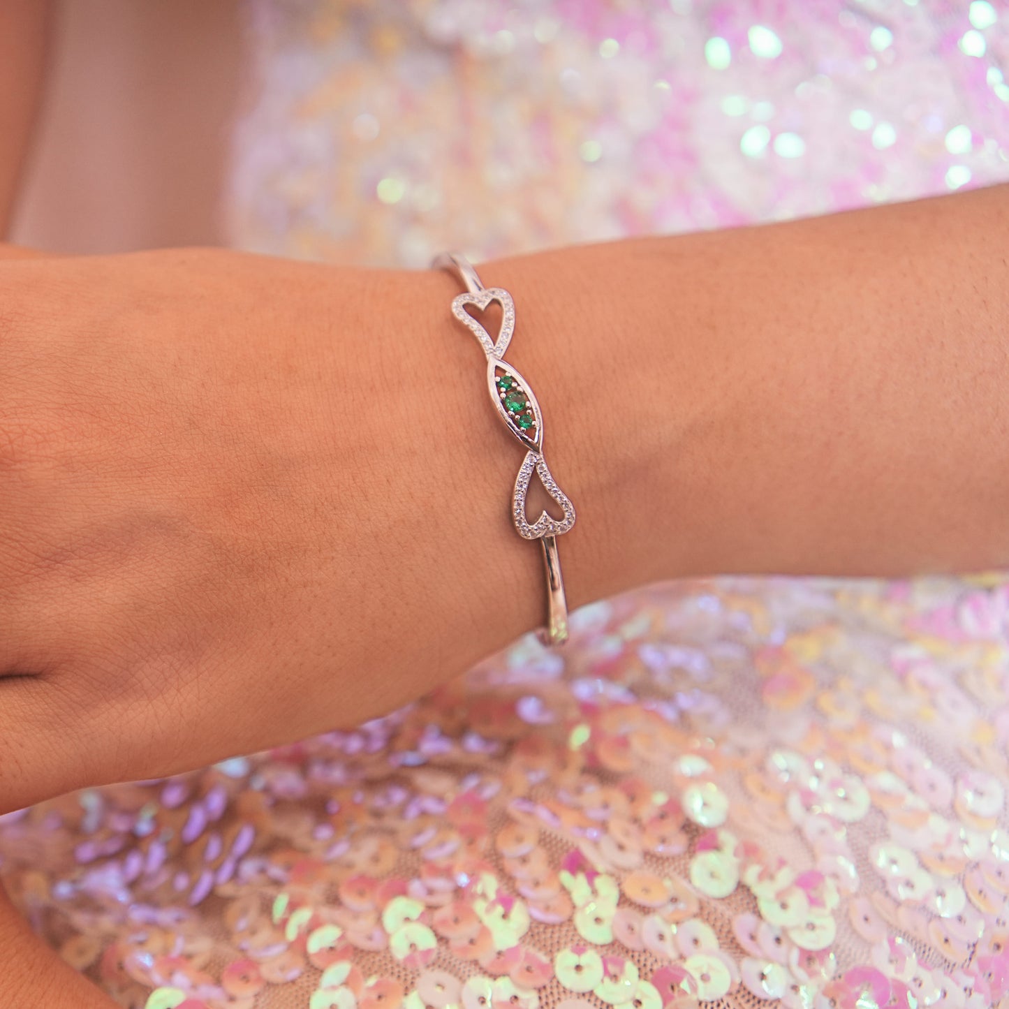Eternal Heart Sterling Silver Bracelet