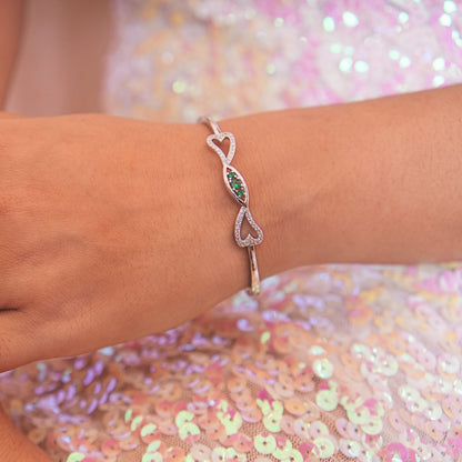 Eternal Heart Sterling Silver Bracelet