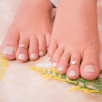 Whimsical Teddy Bear Sterling Silver Toe Rings