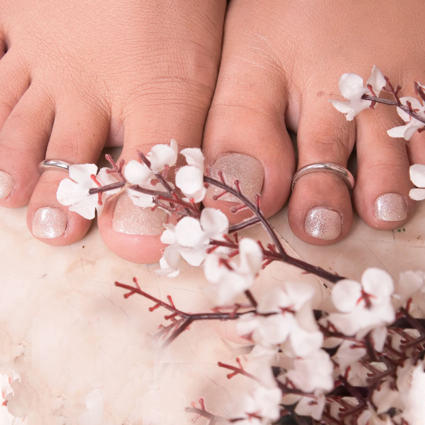 Elegant Band Sterling Silver Toe Rings