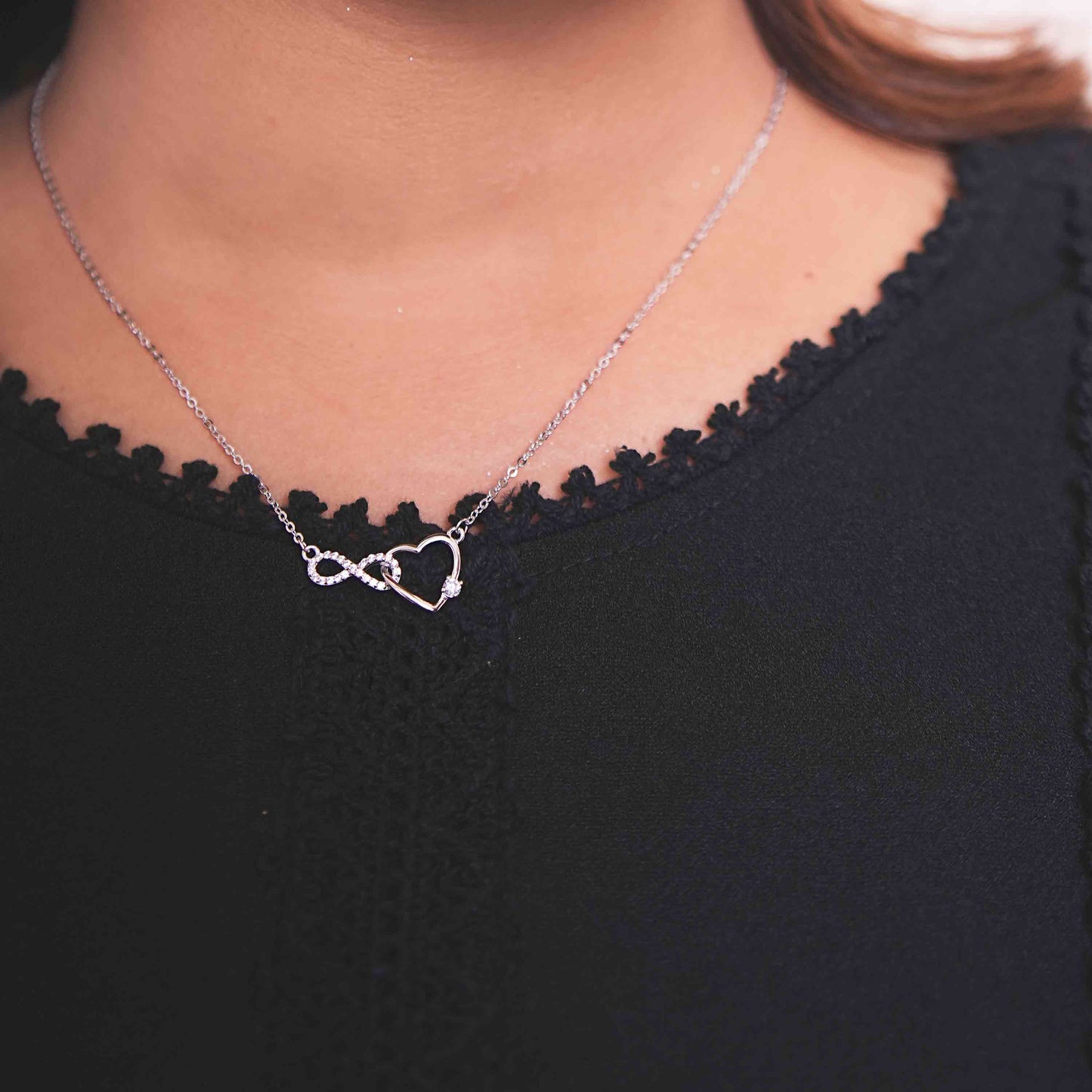 Endless Love Silver Chain Pendant