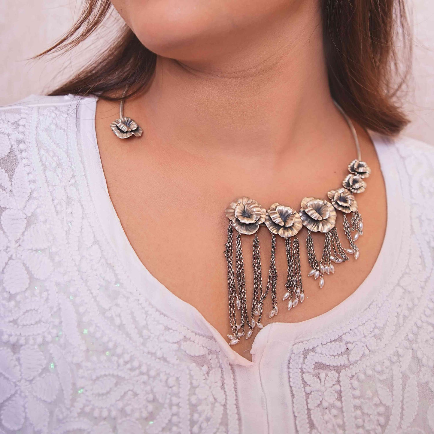 Whispering Leaves Silver Set