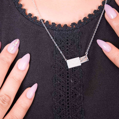 Secret Message Silver Chain Pendant
