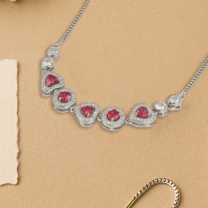 Aryna Heartfelt Silver Bracelet