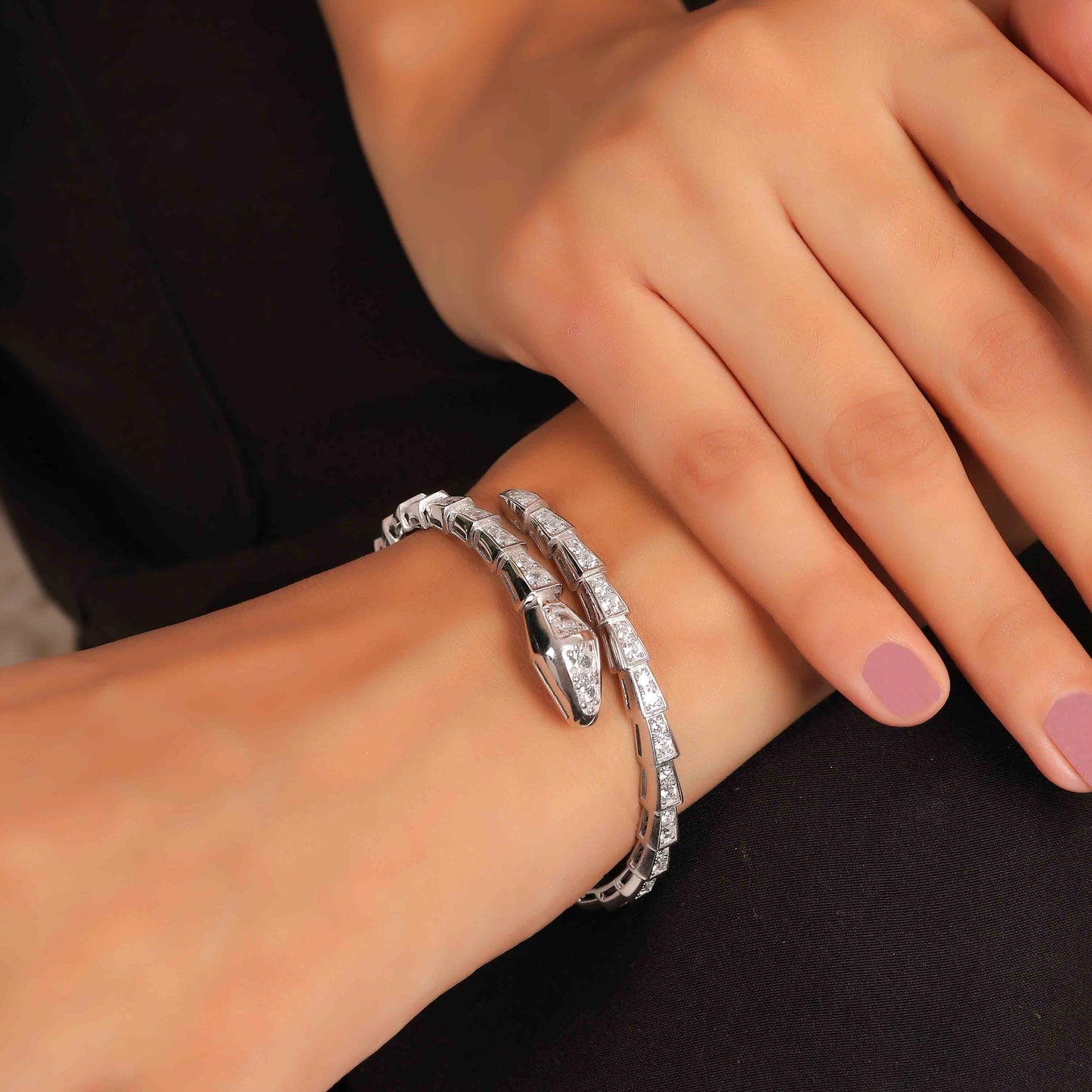 Aryna Dragon Scale Silver Bracelet